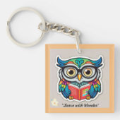 "Page Turner Owl" Schlüsselanhänger (Vorderseite)
