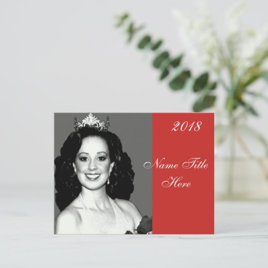 Pageant Autograph Postkarte (Stehend Vorderseite)