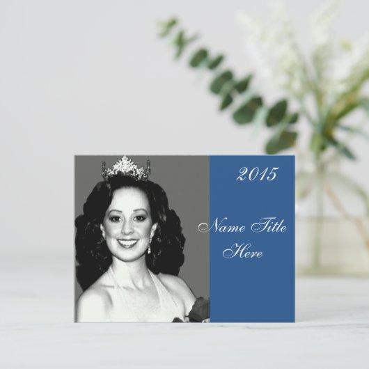 Pageant Autograph Postkarte (Stehend Vorderseite)