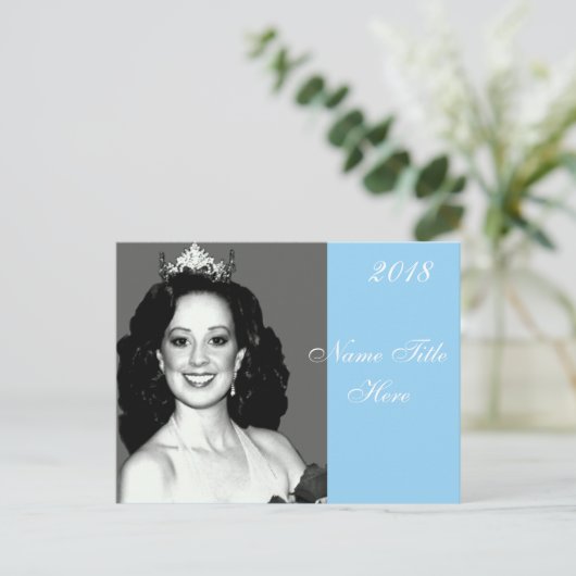 Pageant Autograph Postkarte (Stehend Vorderseite)