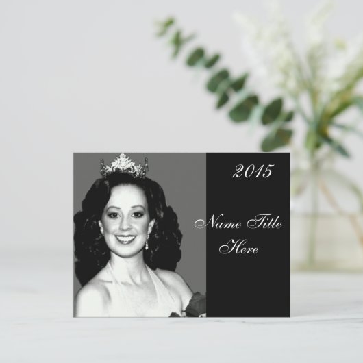 Pageant Autograph Postkarte (Stehend Vorderseite)