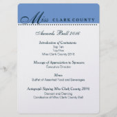 Pageant Awards Ball Programm in Champagne (Vorderseite)