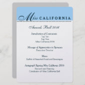 Pageant Awards Ball Programm in Metallic Silver (Vorne/Hinten)