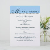 Pageant Awards Ball Programm in Metallic Silver (Stehend Vorderseite)