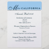 Pageant Awards Ball Programm in Metallic Silver (Vorderseite)