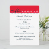 Pageant Awards Ball Programm Red, White & Blue (Stehend Vorderseite)