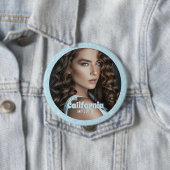 Pageant Button-Button | Aqua Glitzer Glitz Button (Beispiel)