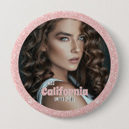 Pageant Button-Button | Foto mit Glitzer Hintergru Button