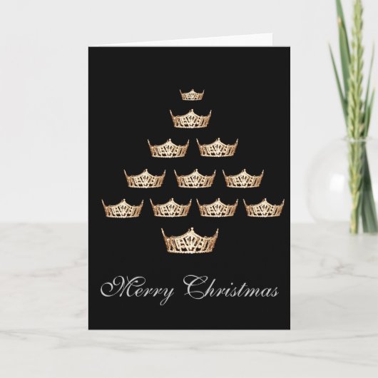 Pageant Crown Christmas Card Feiertagskarte (Vorderseite)
