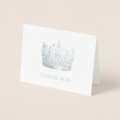 Pageant Crown Danke-Karte Folienkarte (Vorderseite)