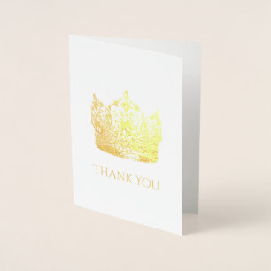 Pageant Crown Danke-Karte Folienkarte
