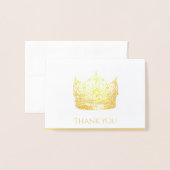 Pageant Crown Danke-Karte Folienkarte (Vorderseite mit Umschlag)