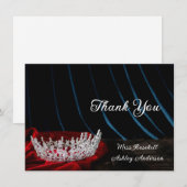 Pageant Crown Flat Danke Karte (Vorne/Hinten)