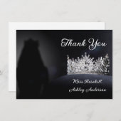 Pageant Crown Flat Danke Karte (Vorne/Hinten)