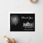 Pageant Crown Flat Danke Karte (Vorderseite/Rückseite Beispiel)