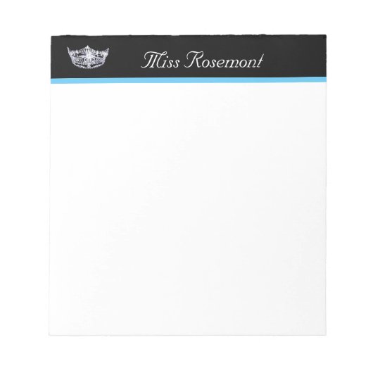 Pageant Crown Notepad Notizblock (Vorderseite)