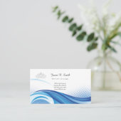 Pageant Crown Ocean Wave Business Card Telefonnummerkarte (Stehend Vorderseite)