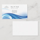 Pageant Crown Ocean Wave Business Card Telefonnummerkarte (Vorne/Hinten)