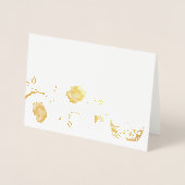 Pageant Crown & Rose Rebstock Danke Card Gold Foil Folienkarte (Vorderseite)