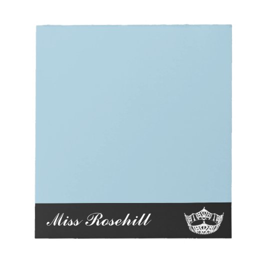 Pageant Crown & Title Notepad Notizblock (Vorderseite)
