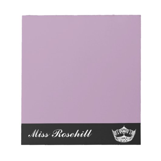 Pageant Crown & Title Notepad Notizblock (Vorderseite)