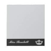 Pageant Crown & Title Notepad Notizblock (Vorderseite)