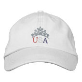 Pageant Custom Stickbestickte Baseball Cap USA Bestickte Baseballkappe (Vorderseite)