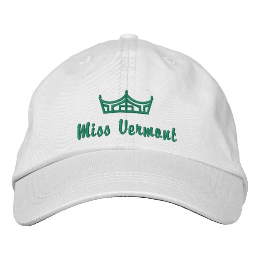 Pageant Custom Stickbestickte Baseball Cap USA Bestickte Baseballkappe (Vorderseite)