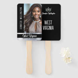 Pageant Fan Wavers | Onyx Shine Set von 10 Fans Fächer