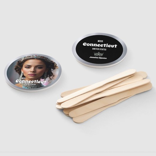 Pageant Fan Wavers | Silver Shine Set von 10 Fans Fächer (Non-assembled)