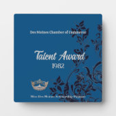 Pageant Floral Silver Crown Acrylic Award Fotoplatte (Vorderseite)