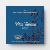 Pageant Floral Silver Crown Acrylic Award Plaque Fotoplatte (Vorderseite)