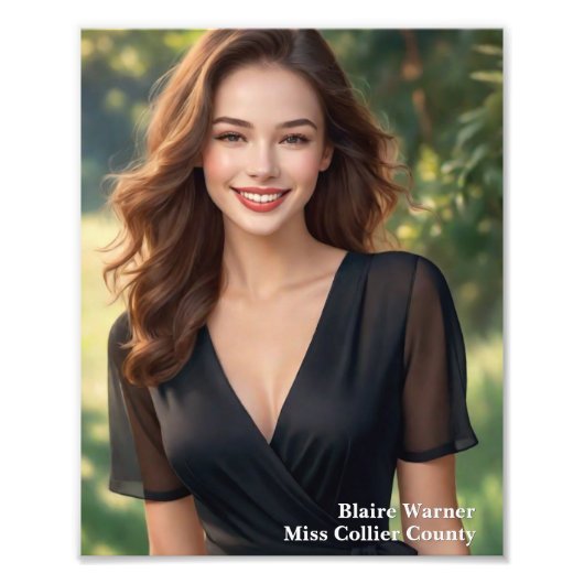 Pageant Foto 8x10 Fotogener Wettbewerb Drucken (Vorne)