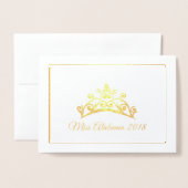 Pageant Gold Foil Tiara Note Card Folienkarte (Vorderseite mit Umschlag)