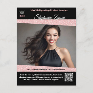 Pageant Promo Autogrammkarte QR-Code Postkarte