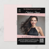 Pageant Promo Autogrammkarte | QR-Code Postkarte (Vorne/Hinten)
