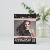 Pageant Promo Autogrammkarte | QR-Code Postkarte (Stehend Vorderseite)