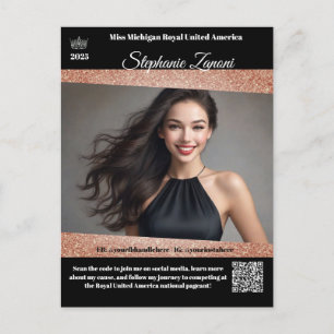 Pageant Promo Autogrammkarte   QR-Code Postkarte