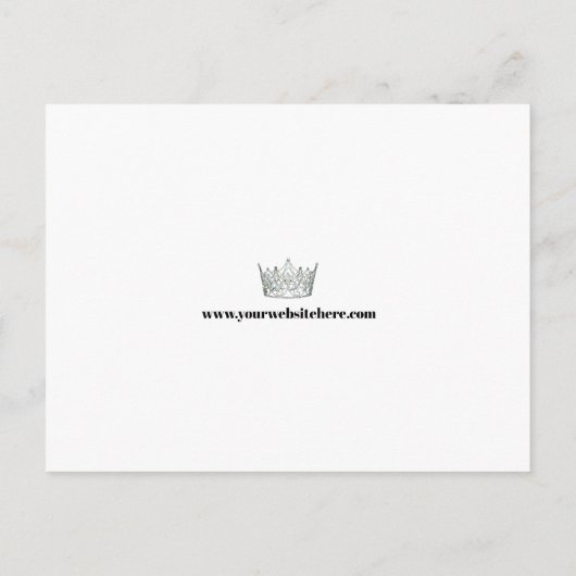 Pageant Promo Autogrammkarte | QR-Code Postkarte (Rückseite)