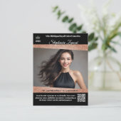 Pageant Promo Autogrammkarte | QR-Code Postkarte (Stehend Vorderseite)