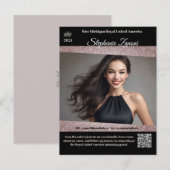Pageant Promo Autogrammkarte | QR Code Postkarte (Vorne/Hinten)