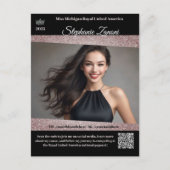 Pageant Promo Autogrammkarte | QR Code Postkarte (Vorderseite)