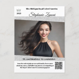 Pageant Promo Autogrammkarte | QR-Code Postkarte