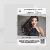 Pageant Promo Autogrammkarte | QR-Code Postkarte (Vorne/Hinten)