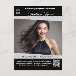 Pageant Promo Autogrammkarte | QR-Code Postkarte