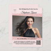 Pageant Promo Autogrammkarte | QR-Code Postkarte (Vorne/Hinten)