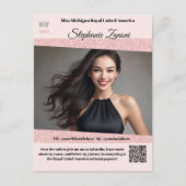 Pageant Promo Autogrammkarte | QR-Code Postkarte (Vorderseite)