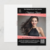 Pageant Promo Autogrammkarte | QR-Code Postkarte (Vorne/Hinten)