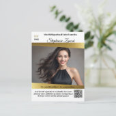 Pageant Promo Autograph Card Gold Shine | QR-Code Postkarte (Stehend Vorderseite)