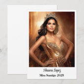 Pageant Queen Ankündigung (Vorne/Hinten)